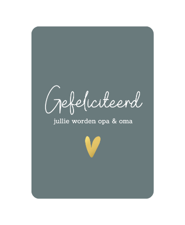 KP: kaartje a6 - Gefeliciteerd jullie worden opa & oma