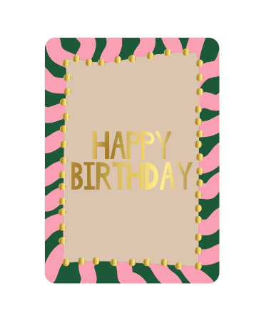 KP: kaartje a6 - Happy Birthday