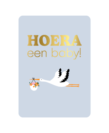 KP: kaartje a6 - Hoera een baby!