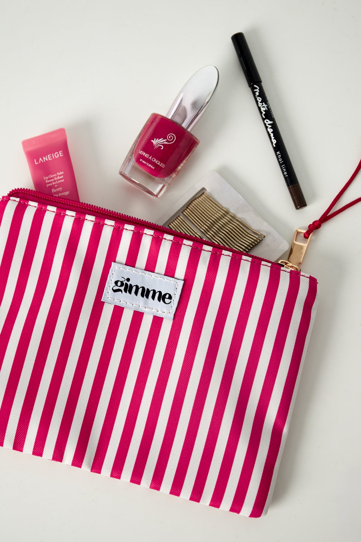 Yehwang: ritstas fijne strepen - rood en ecru
