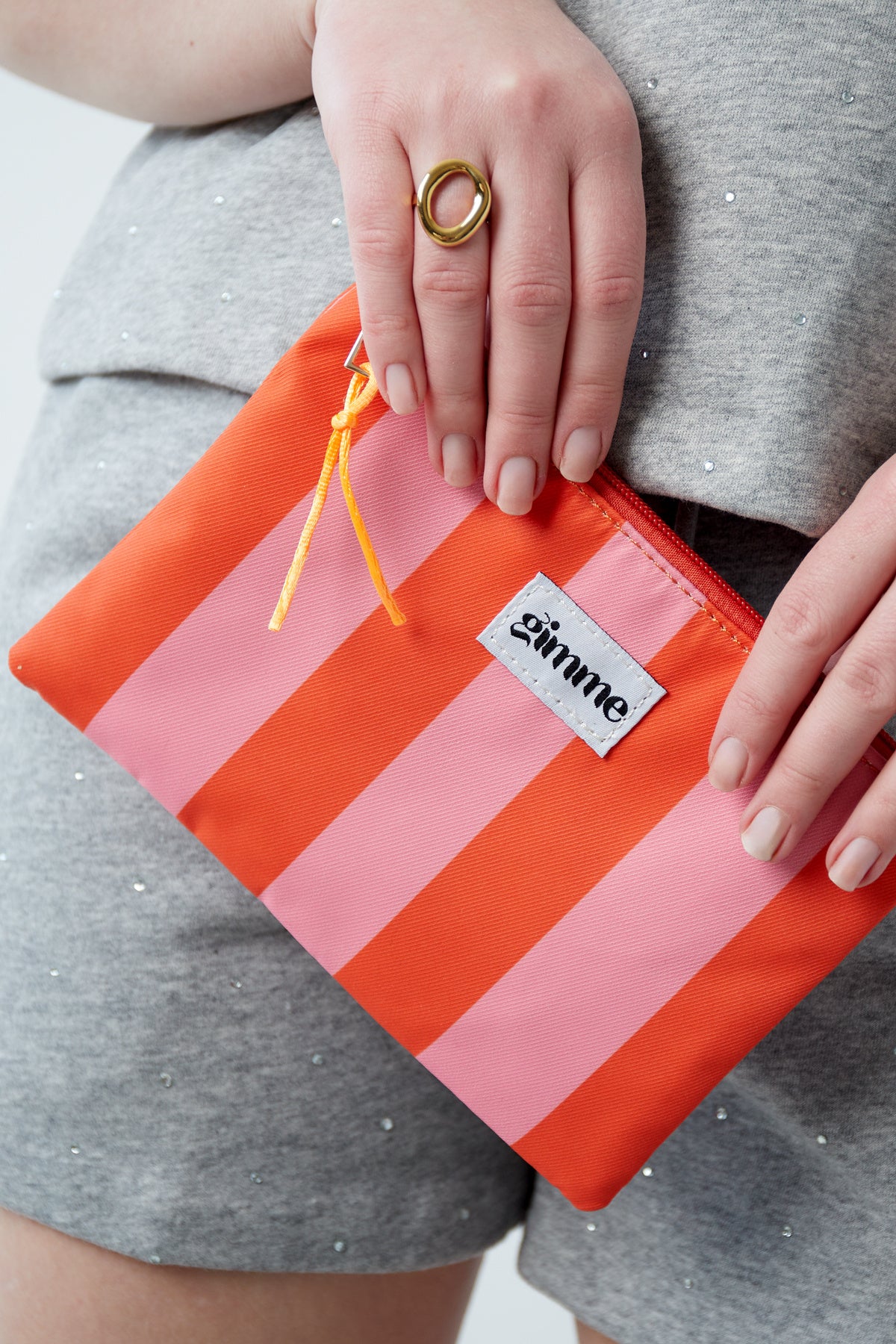 Yehwang: ritstas strepen - oranje en roze