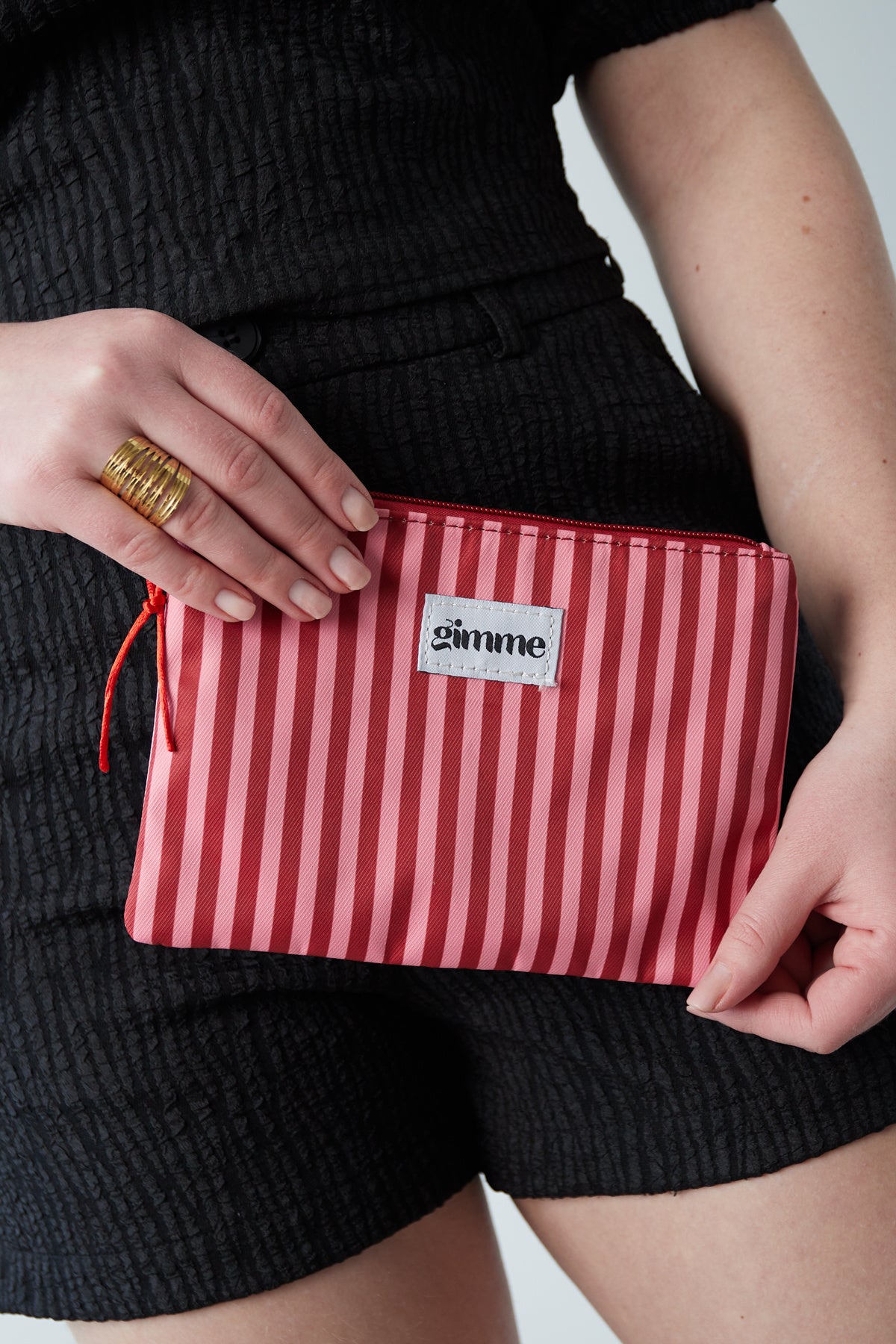 Yehwang: ritstas fijne strepen - rood en roze