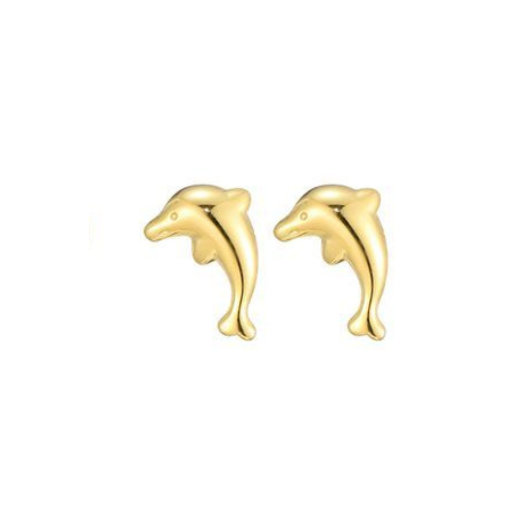 Kannai: dolfijn in stainless steel - goud
