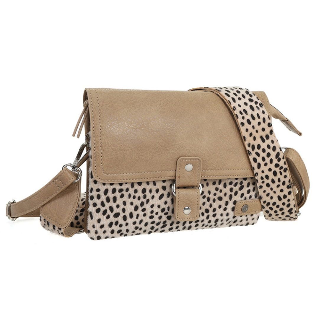 I'm dutch: Handtas - schoudertasje Bremen - Natural dot