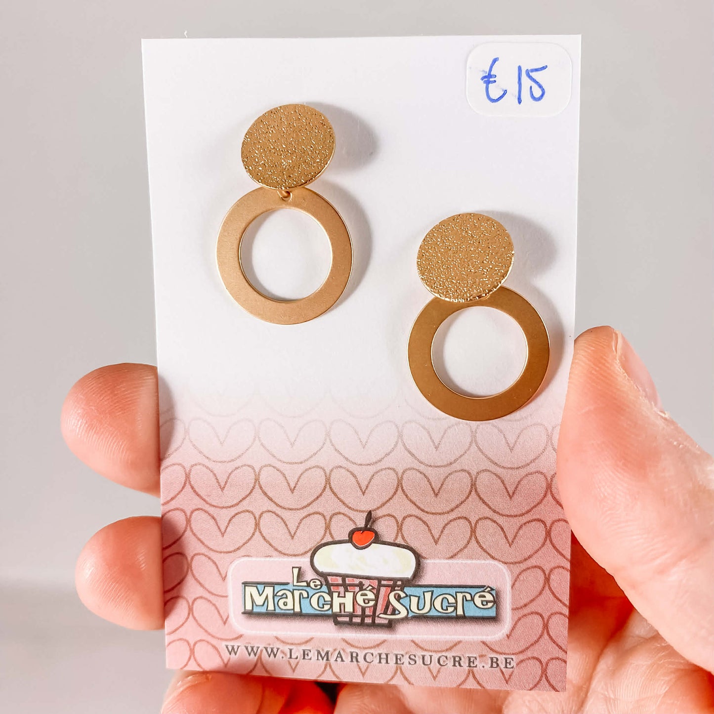 Le marché sucré: oorbellen goud