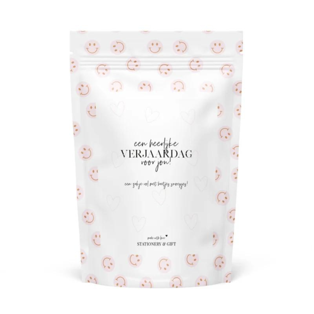 Stationery & gift Snoepzak | Heerlijke verjaardag | Smiley