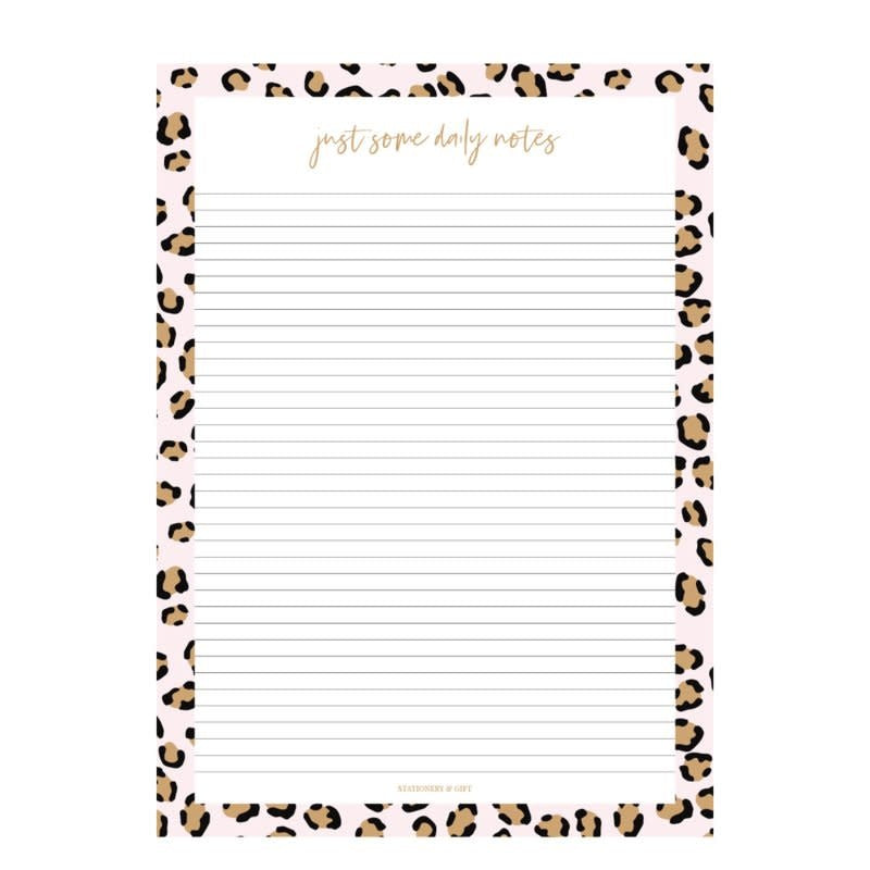 Stationery & gift Schrijfblok A4 Pink Leopard
