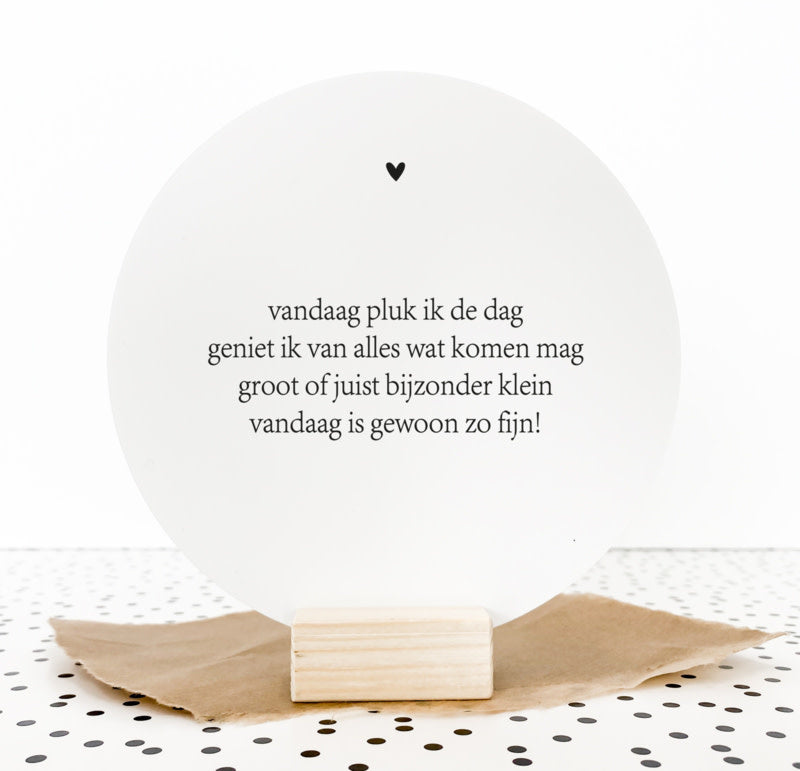 Winkeltje van anne: Roundie met houder - pluk de dag