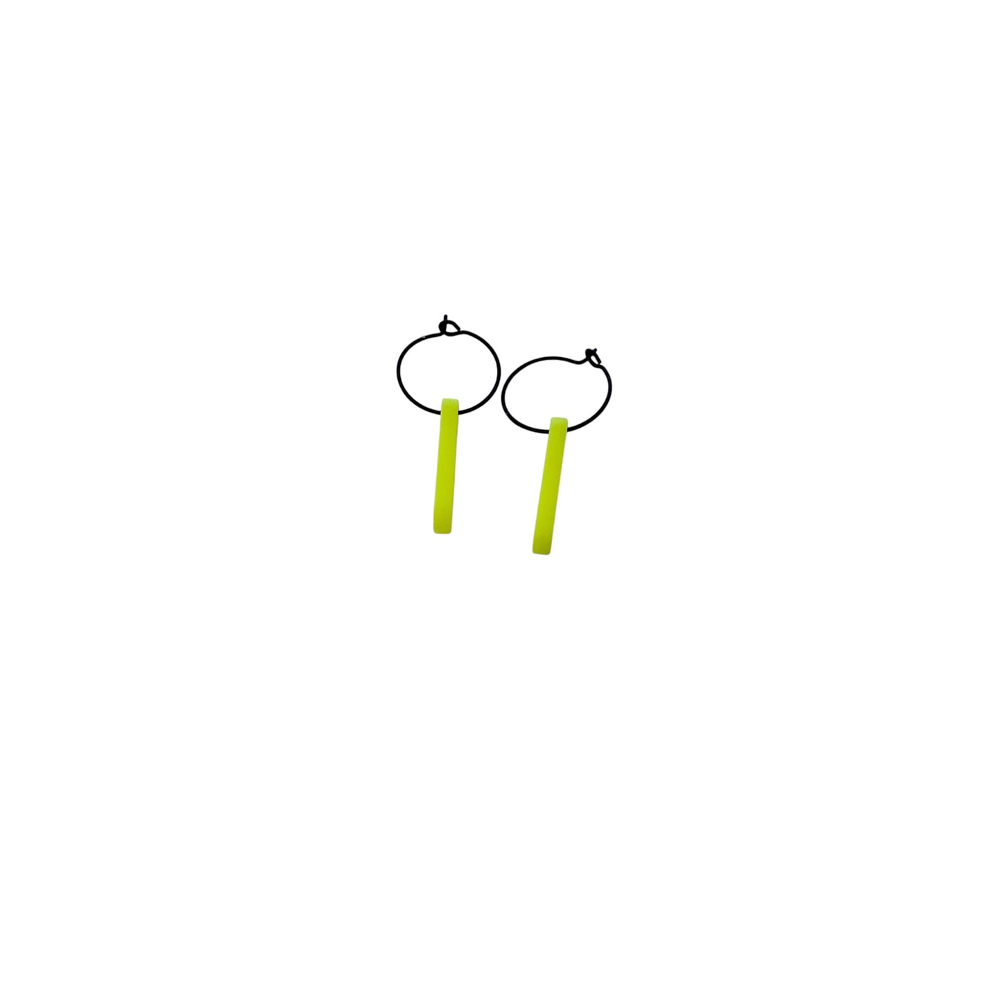 Le marché sucré: oorbellen - creool fluo geel