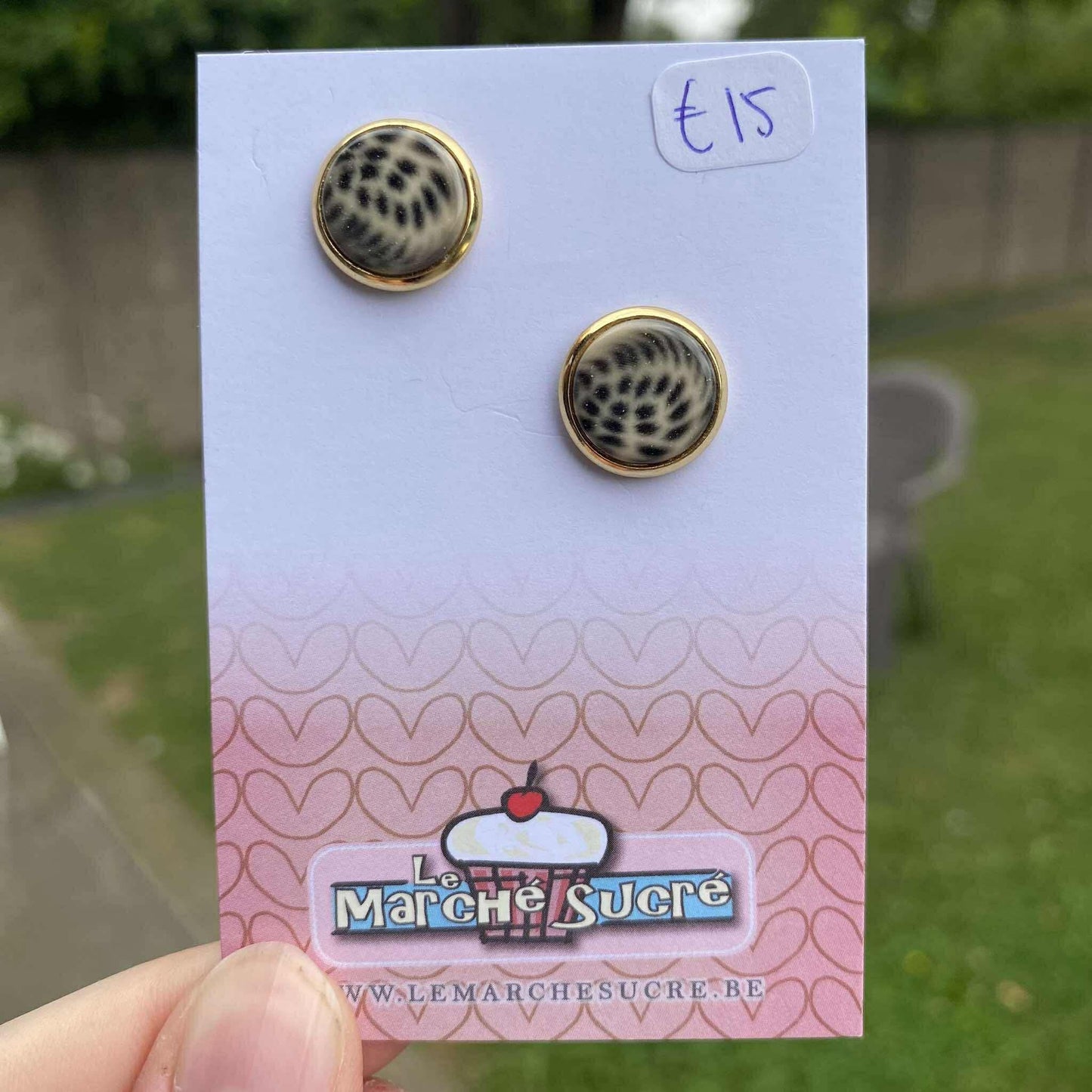Le marché sucré: oorbellen steker rond 003