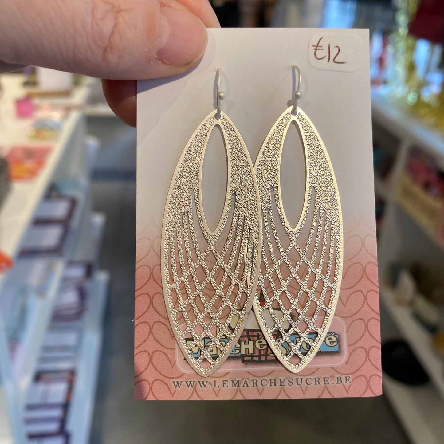 Le marché sucré: oorbellen hangers - zilver