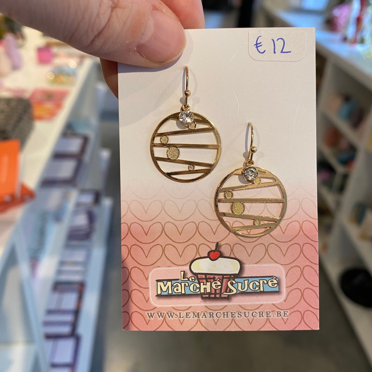 Le marché sucré: oorbellen hangers - goud