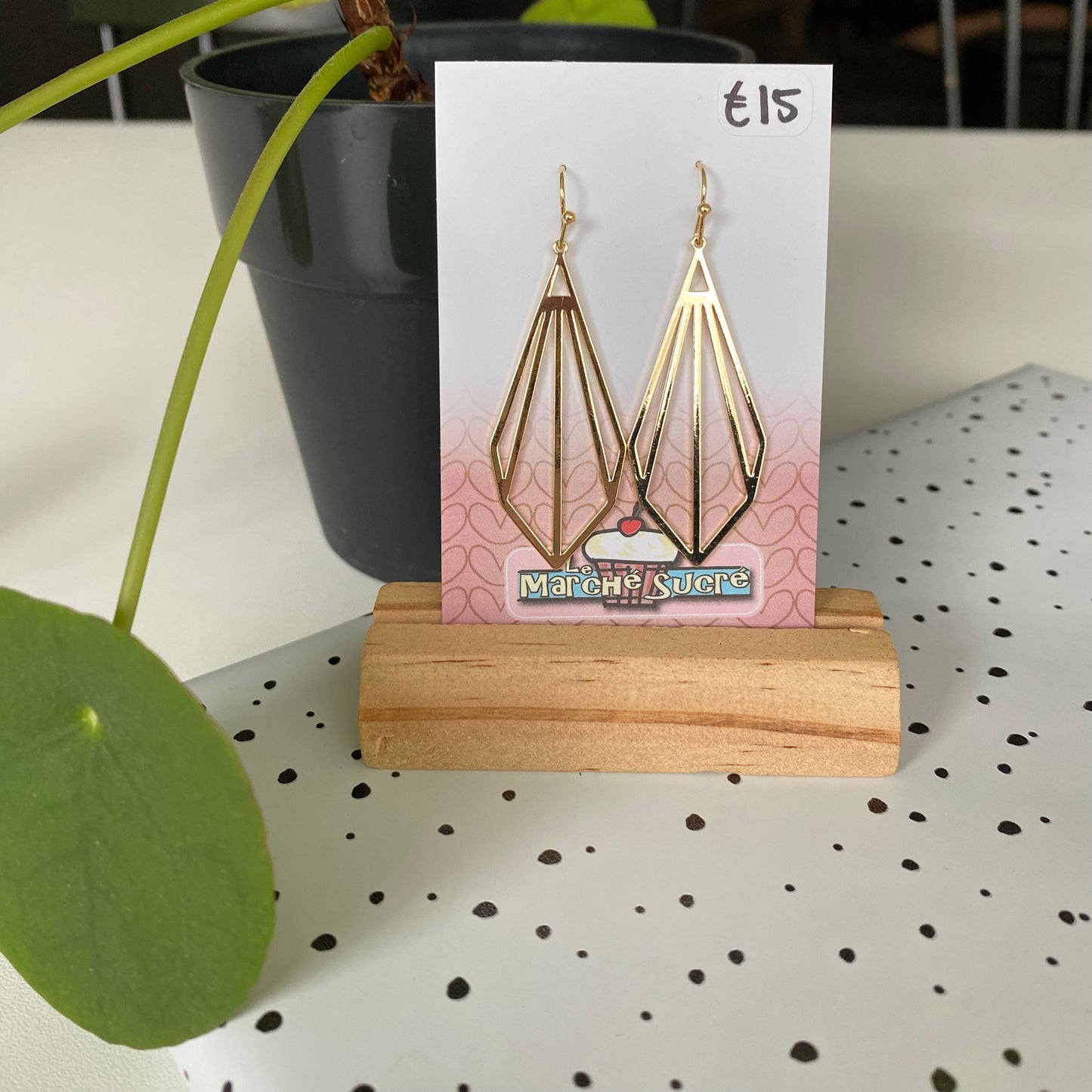 Le marché sucré: oorbellen - goud