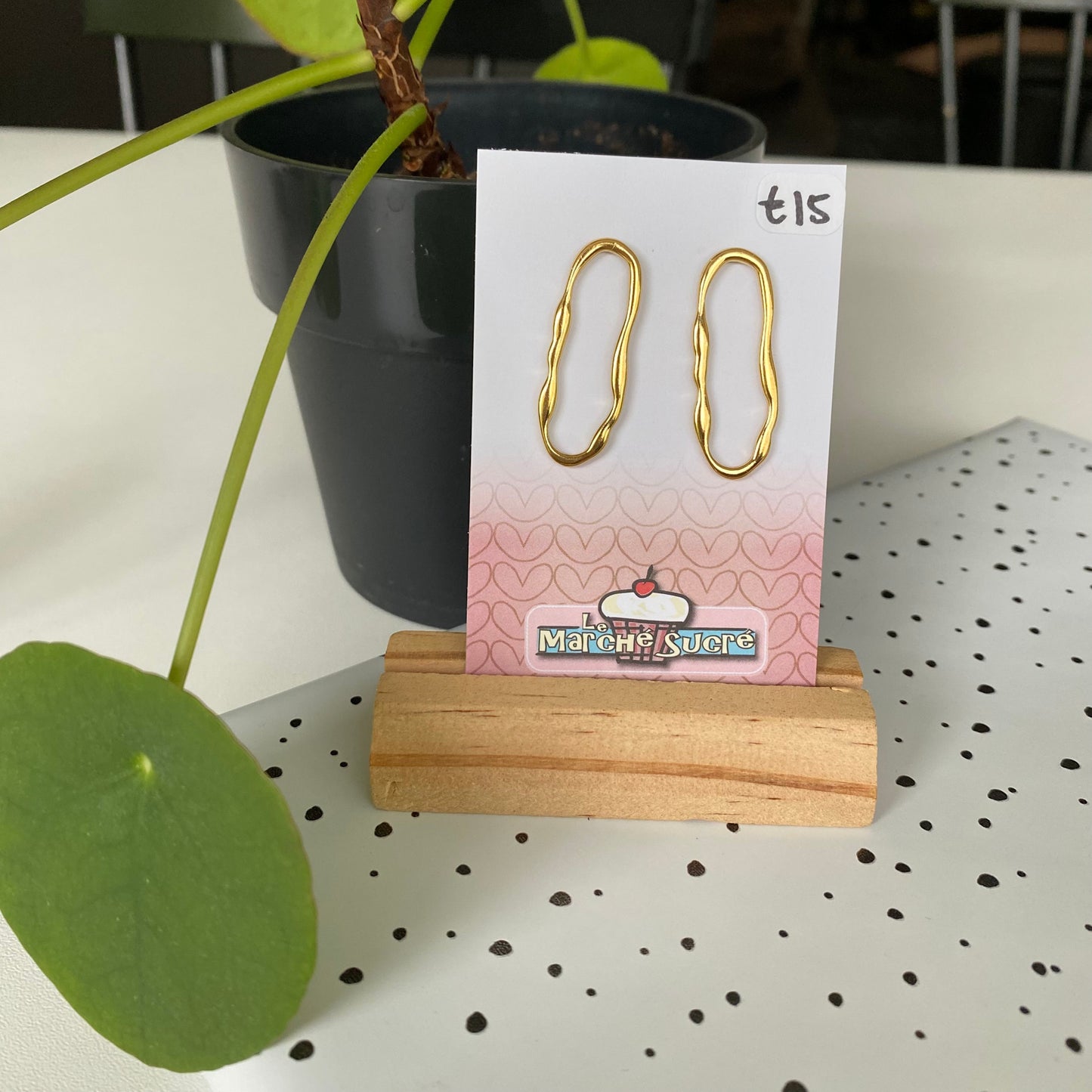 Le marché sucré: oorbellen - goud