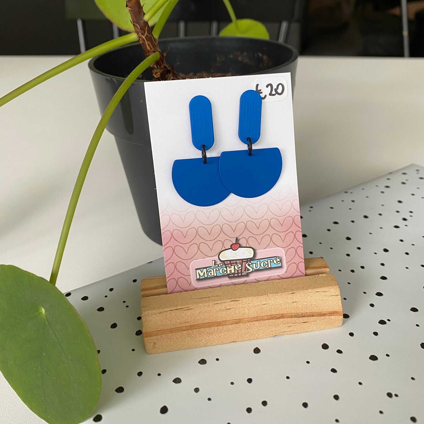 Le marché sucré: oorbellen - blauw
