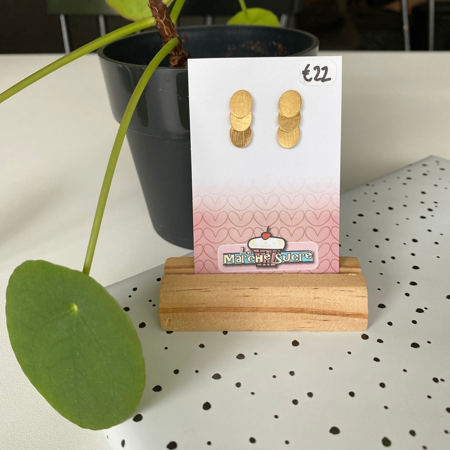 Le marché sucré: oorbellen - goud