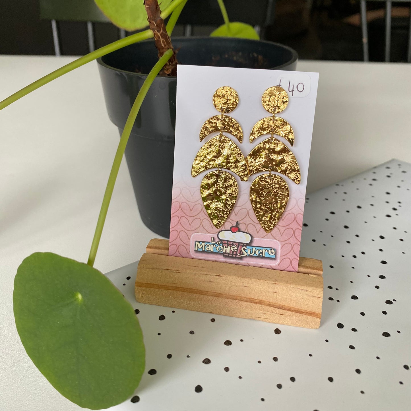 Le marché sucré: oorbellen - goud