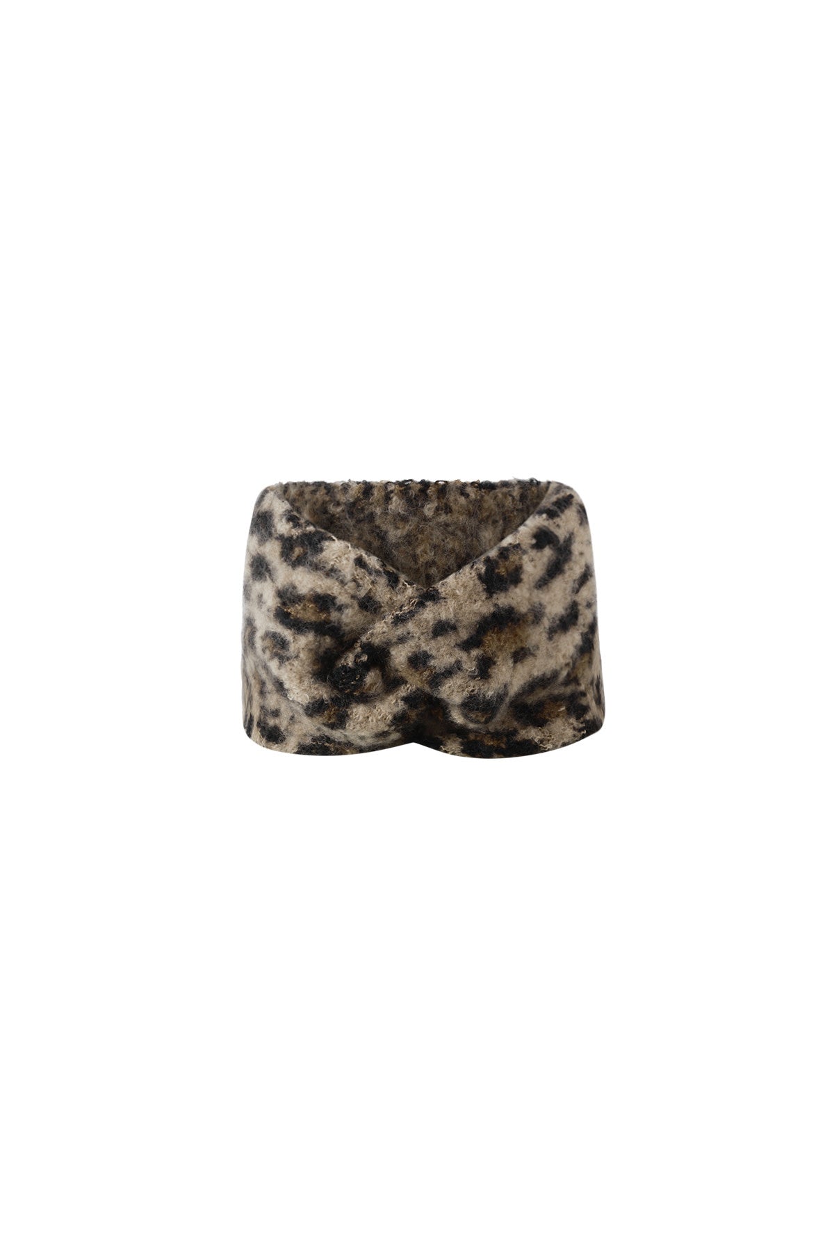 Yehwang: haarband luipaard print - kaki