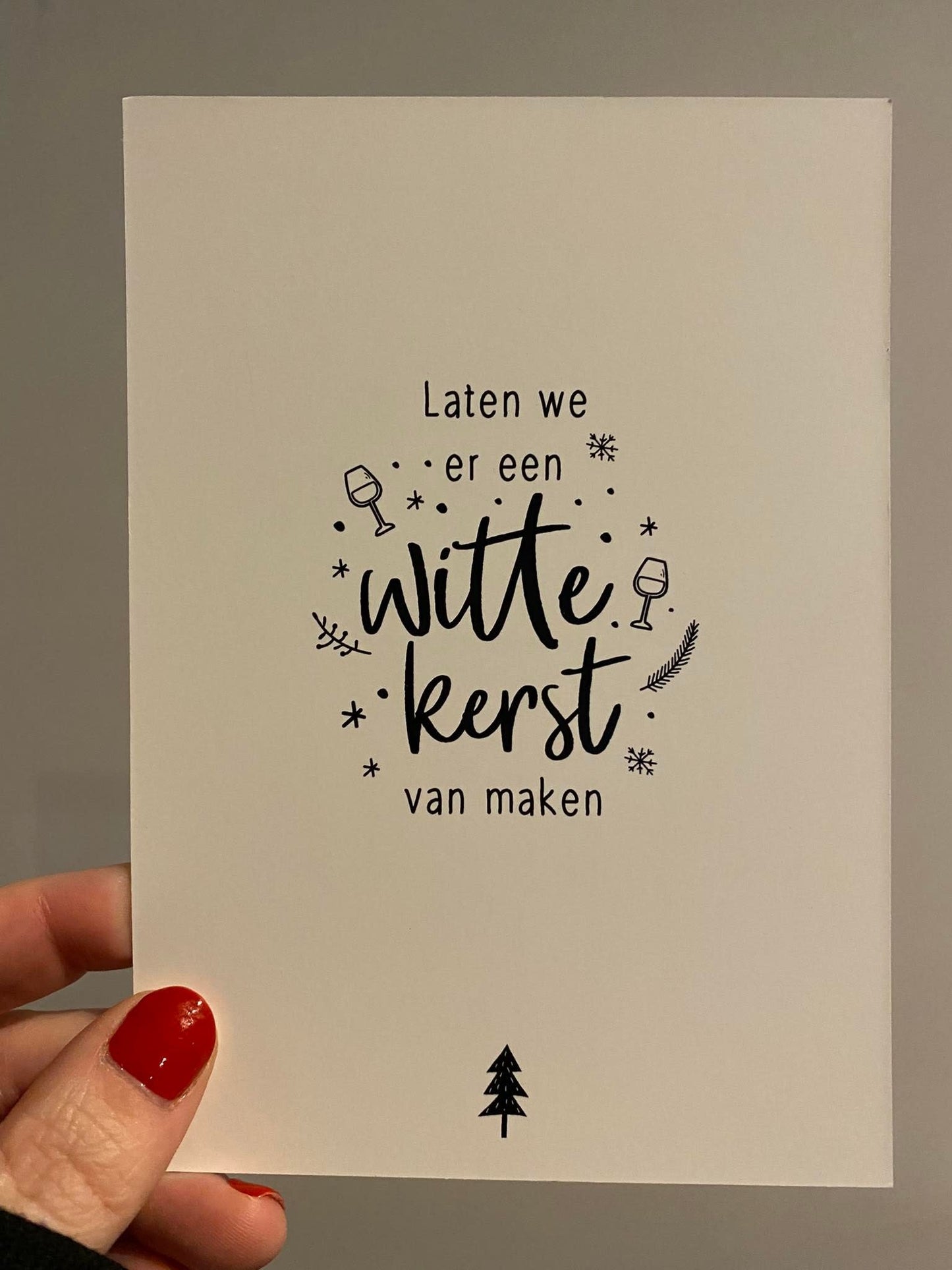 Zoedt: kerstkaartje A6 - Laten we er een witte kerst van maken