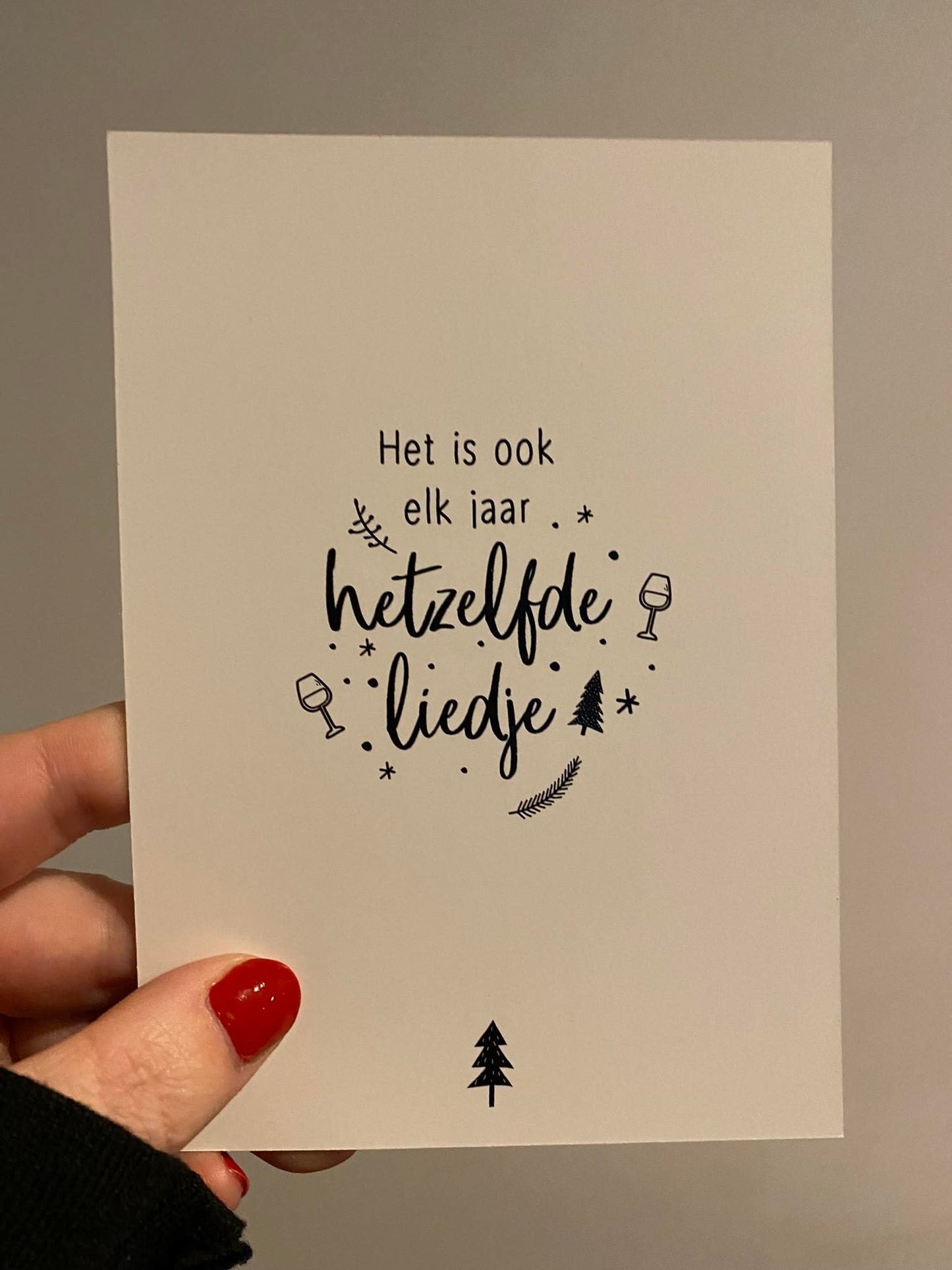 Zoedt: kerstkaart a6: Het is ook elk jaar hetzelfde liedje