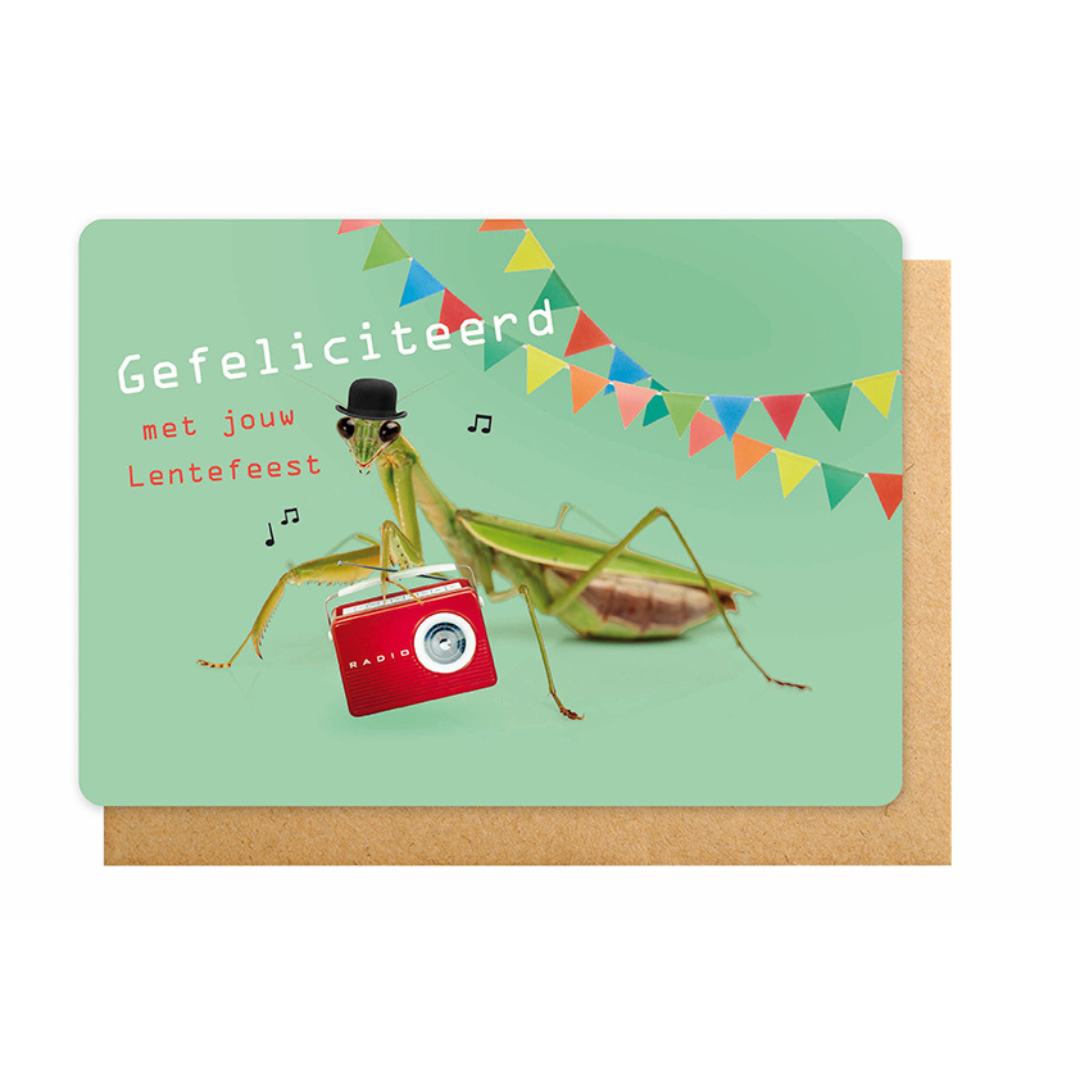 Enfant terrible: wenskaart - Gefeliciteerd met jouw lentefeest