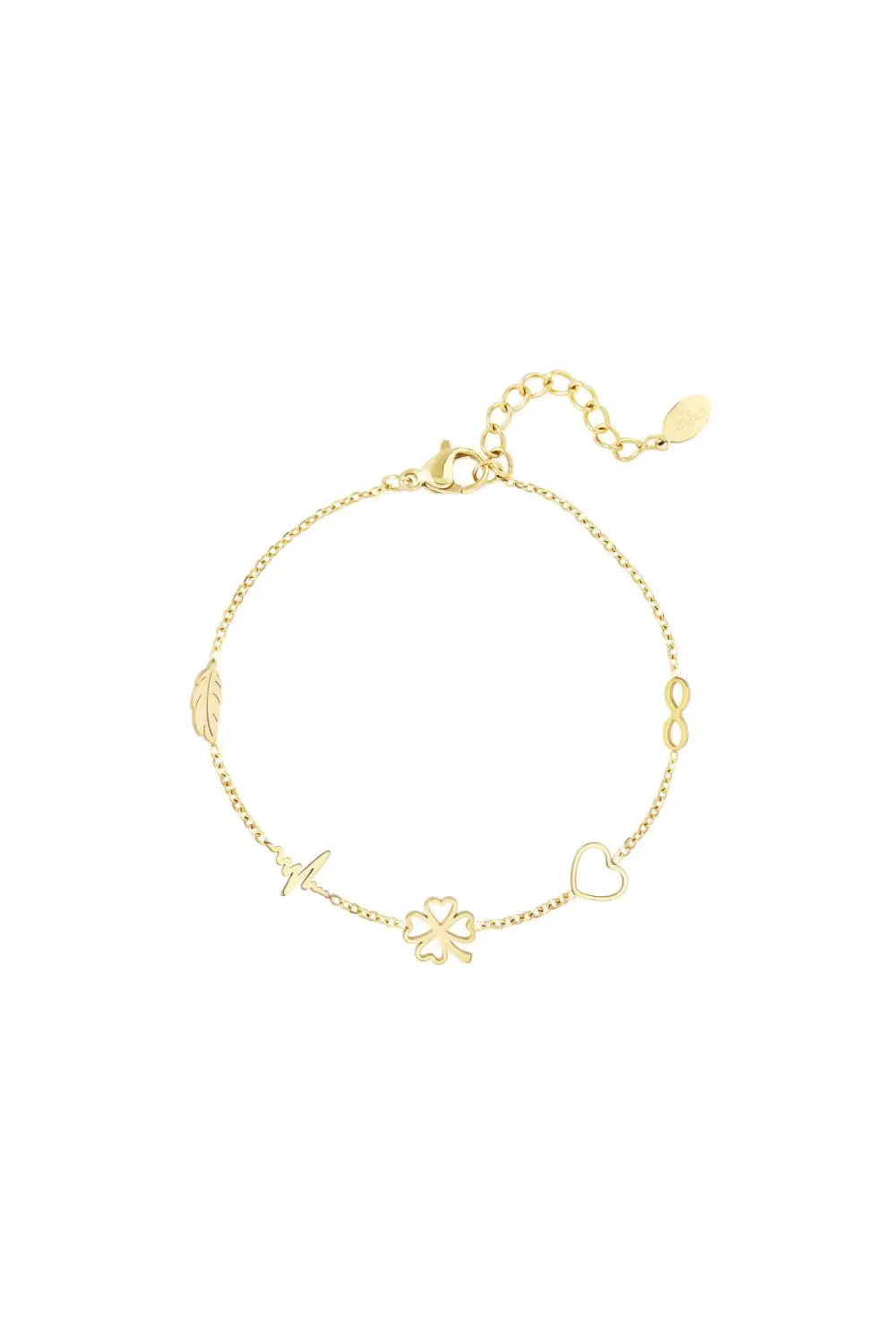 Armband met bedeltjes - goud