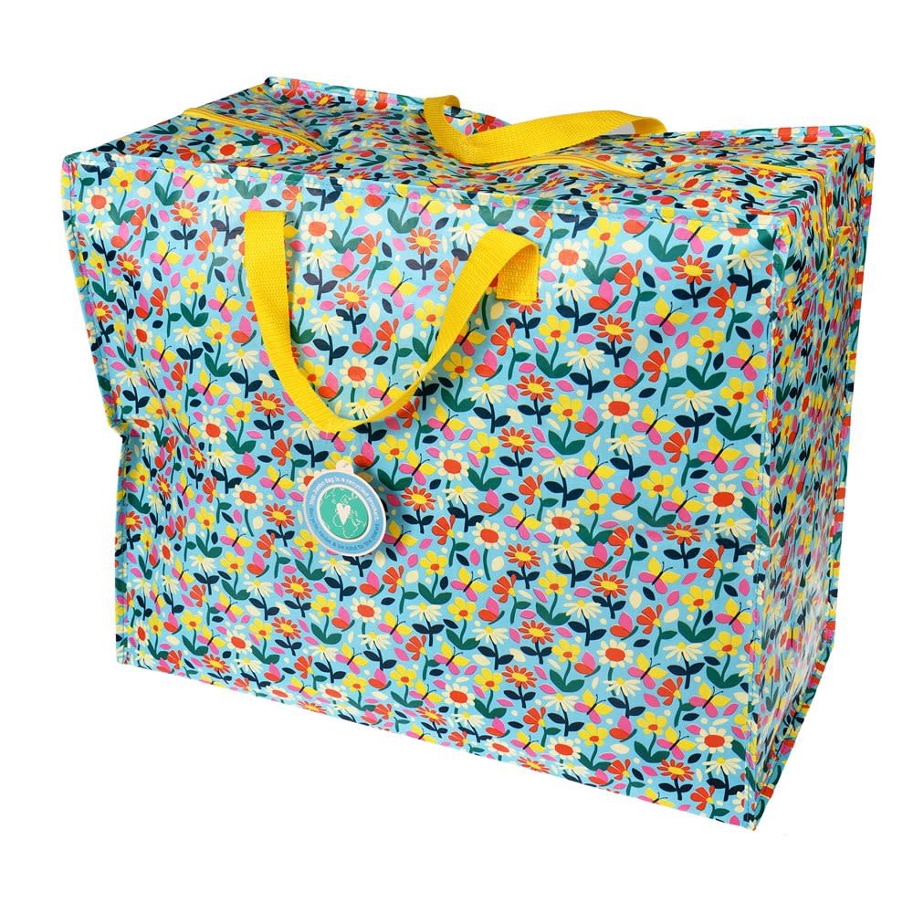 Rex London: XL zak bloemen turquoise