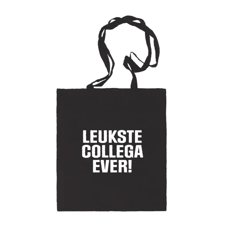Winkeltje van Anne Katoenen tas | Leukste collega | Zwart