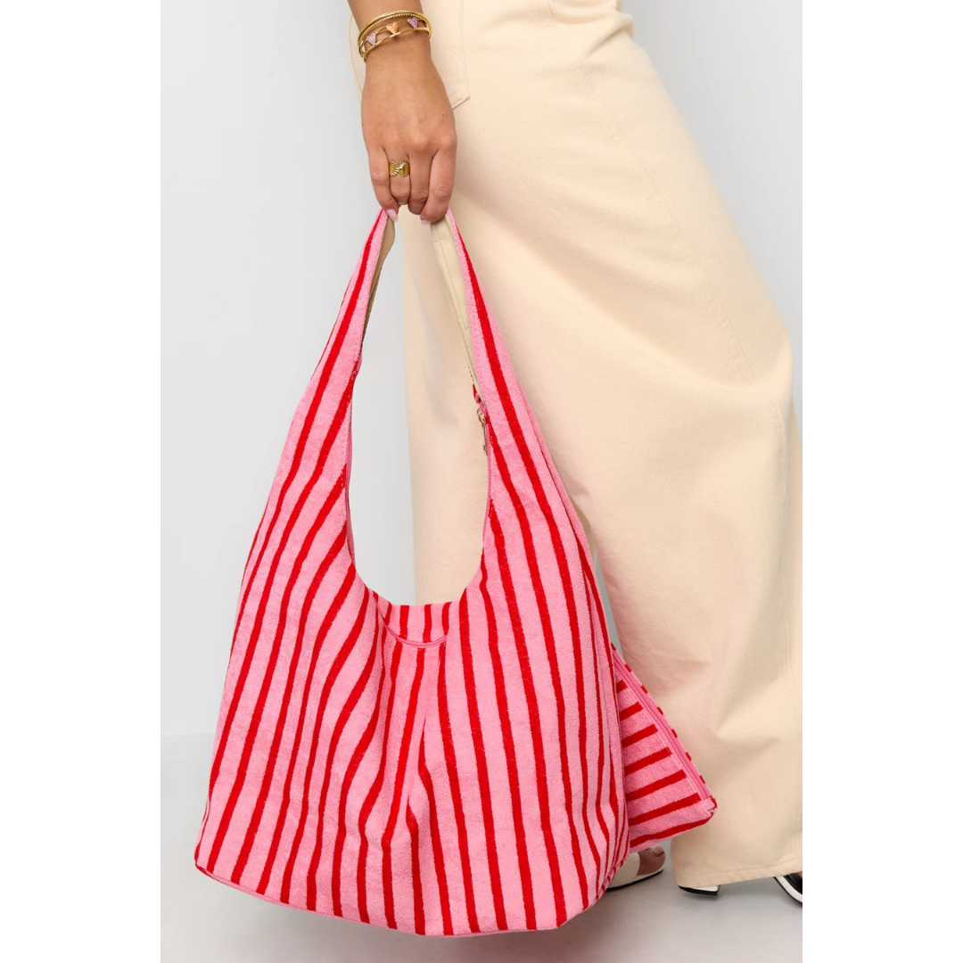 Yehwang: Shopper - badstof - roze/rood