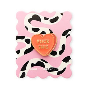 BK: Pin - "F*ck this" op kaartje
