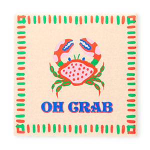 BK: Tegeltje met tekst "Oh crab"