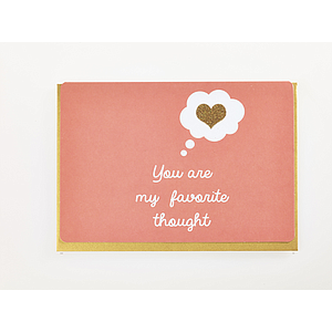 Dubbele wenskaart Enfant terrible: you are my favorite thought