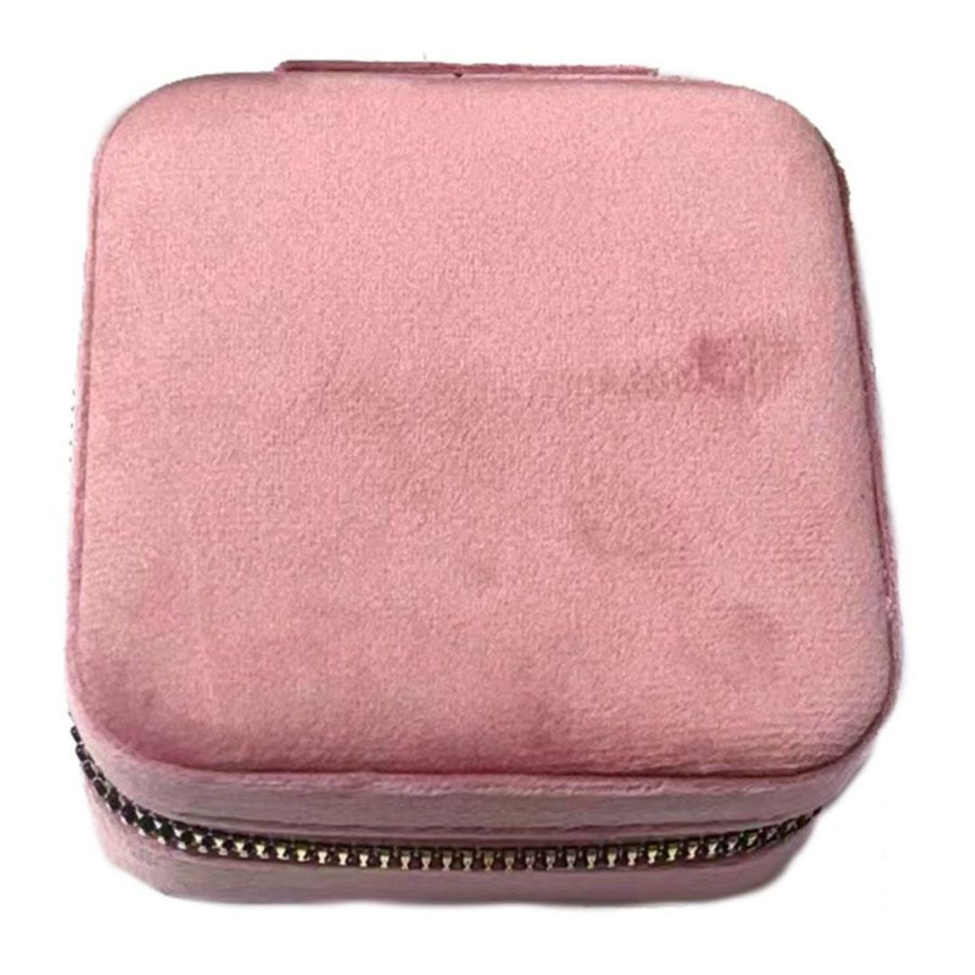 Fluwelen juwelendoosje - roze