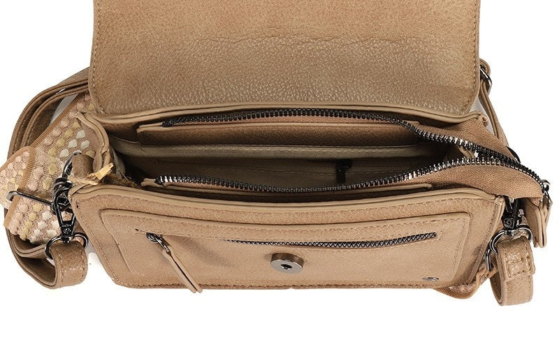 I'm dutch: Handtas - Taupe Corsica schoudertasje