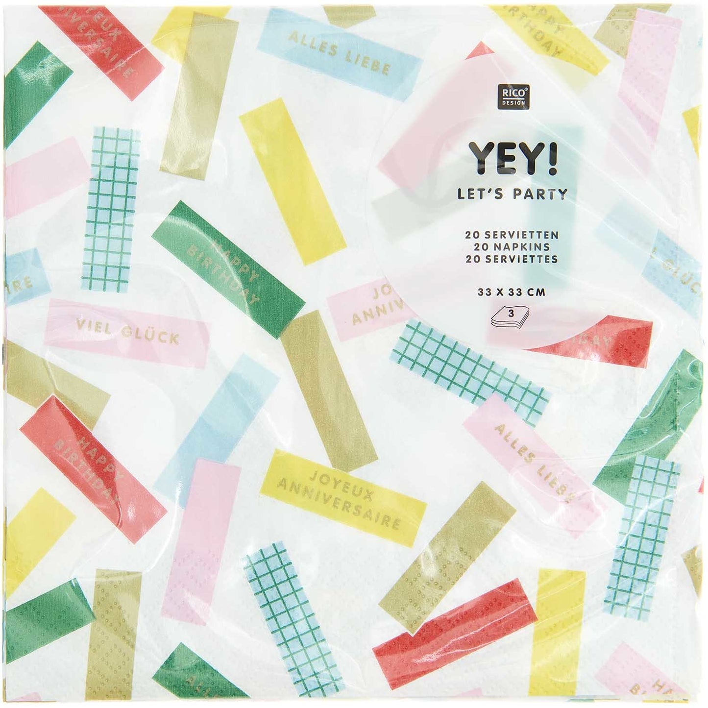 Rico design: servetten - confetti