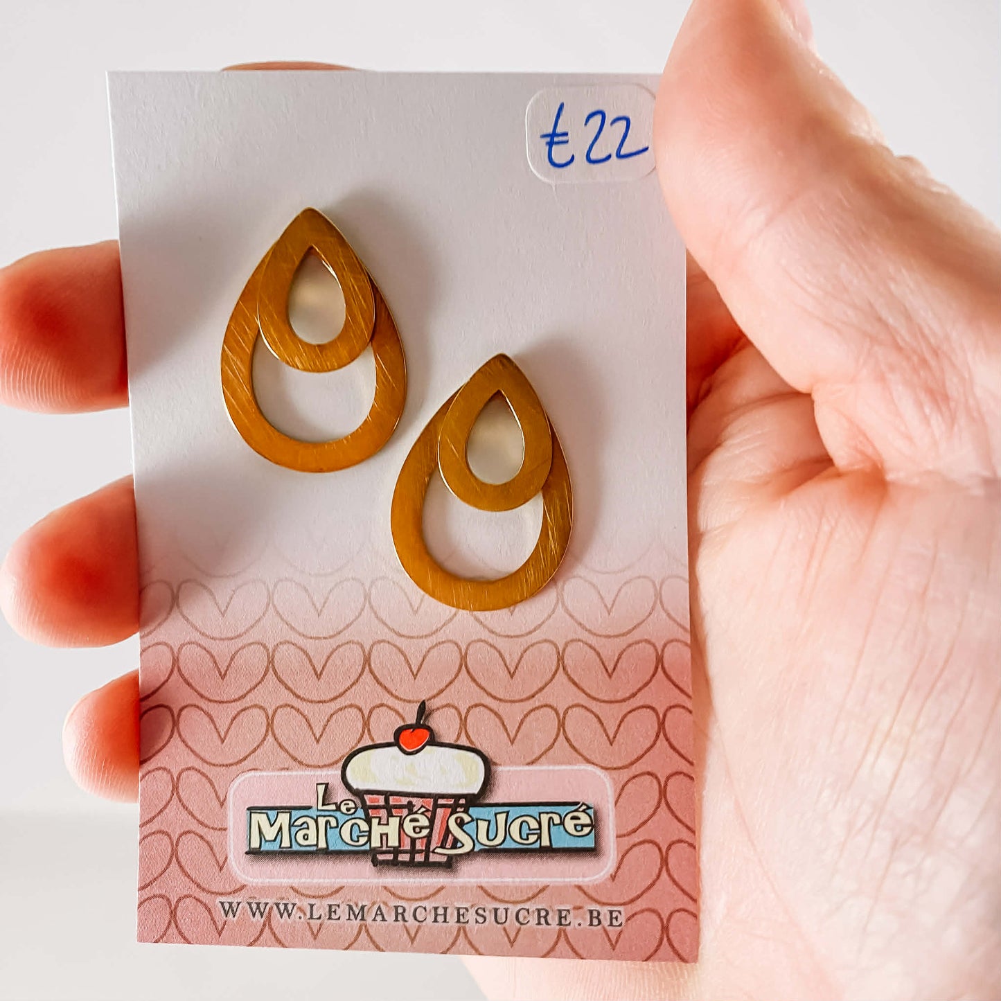 Le marché sucré: oorbellen - goud