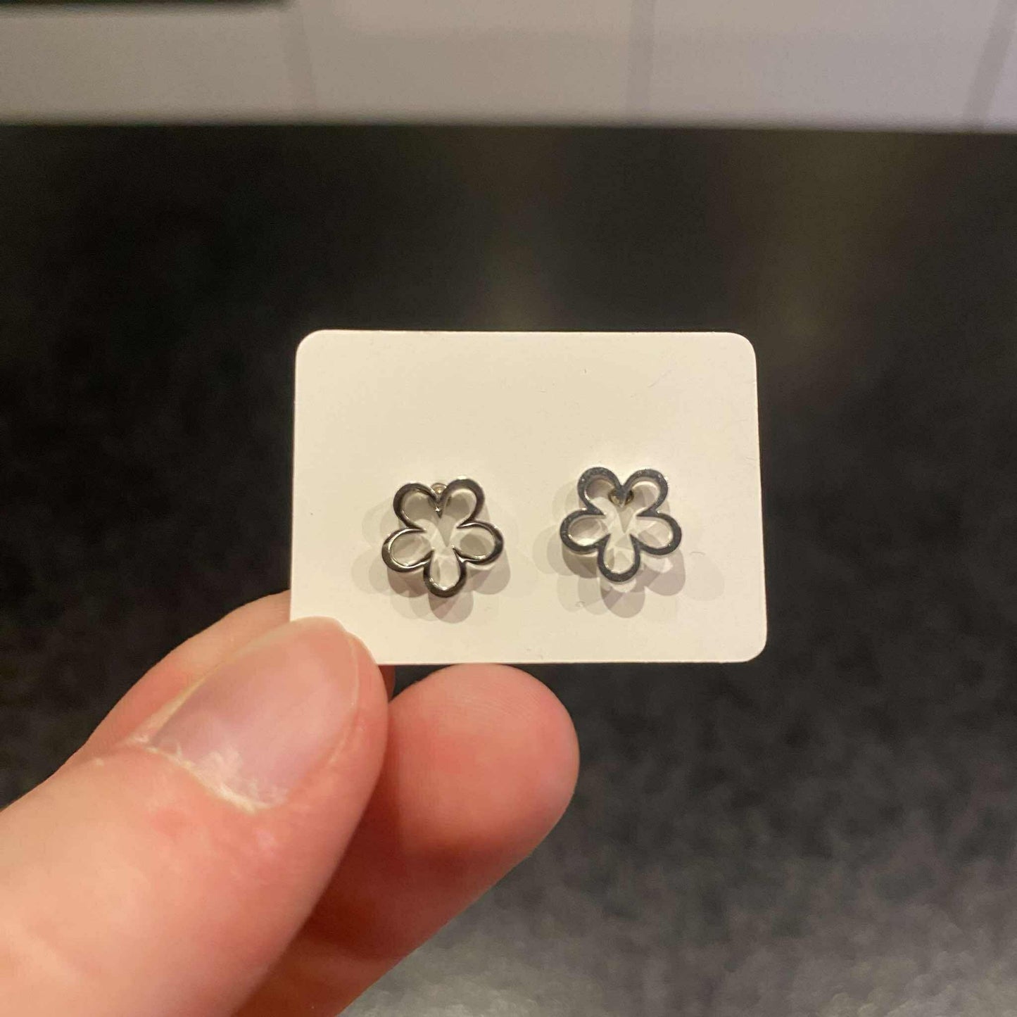 oorbellen - bloemetjes - zilver