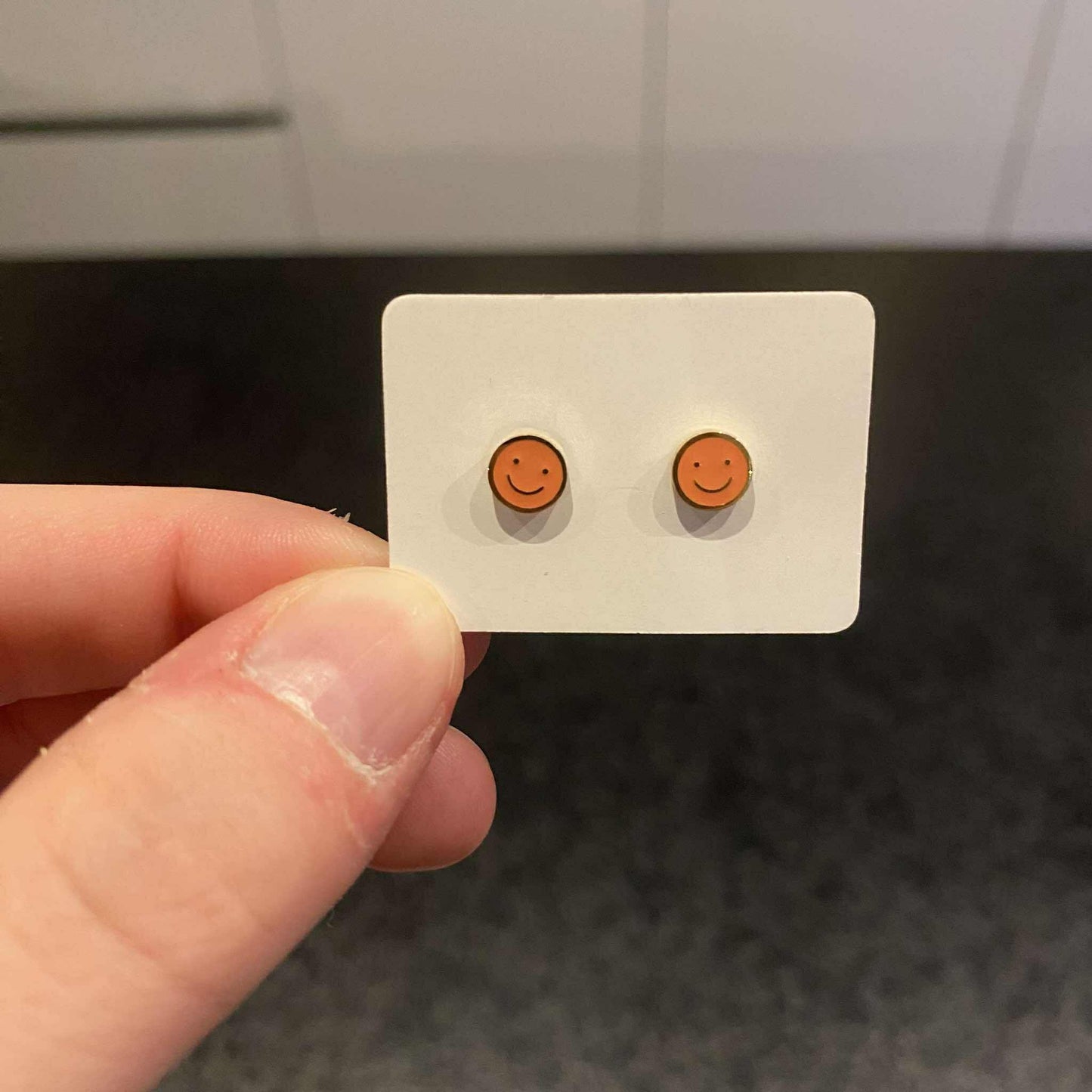 oorbellen - smiley - oranje
