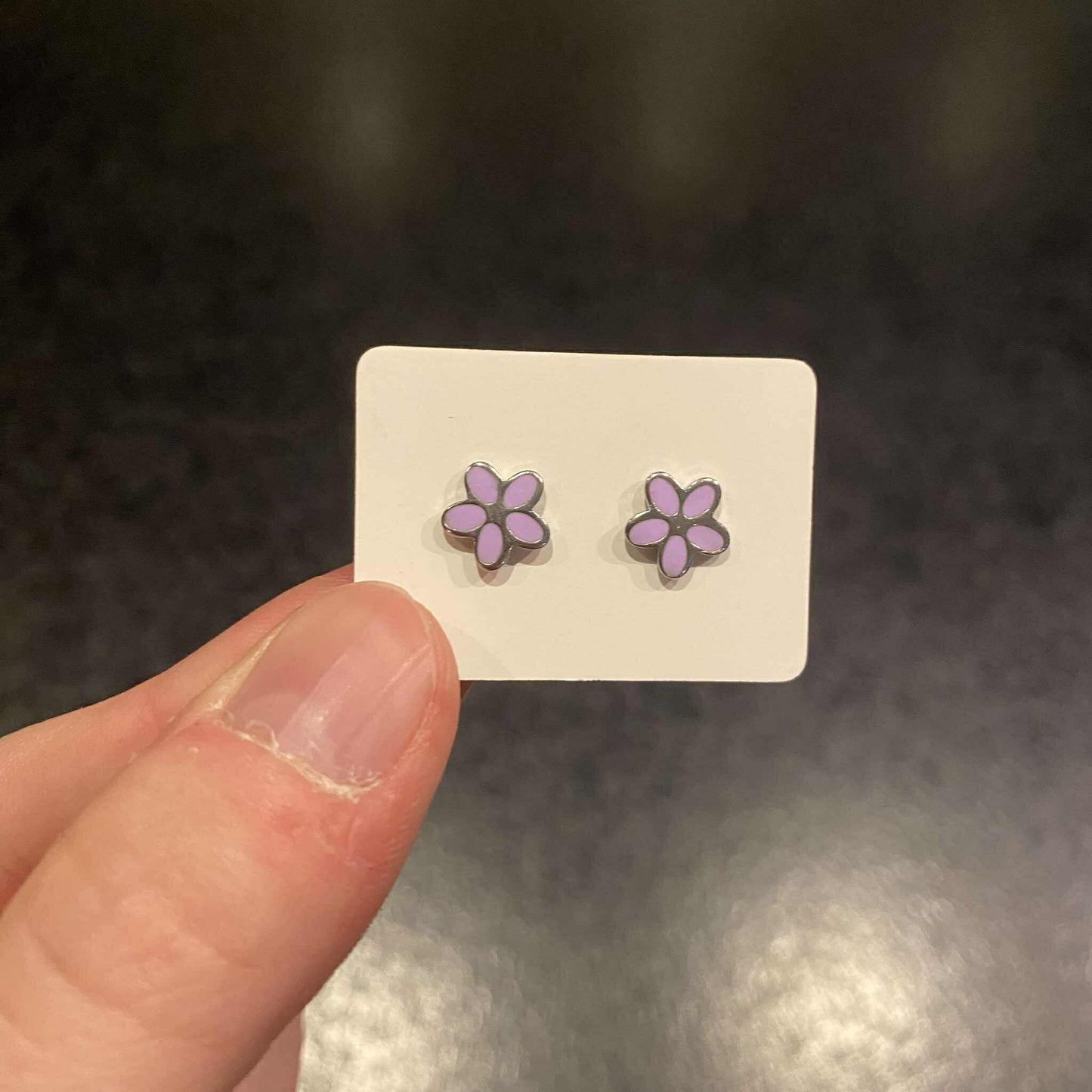 oorbellen - bloemetjes - paars