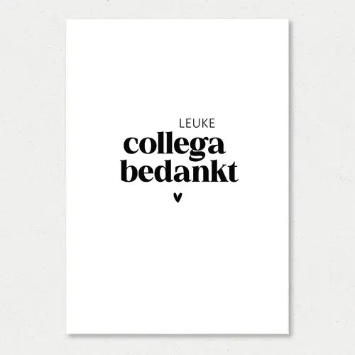 Liefz: kaart a6 - leuke collega bedankt!