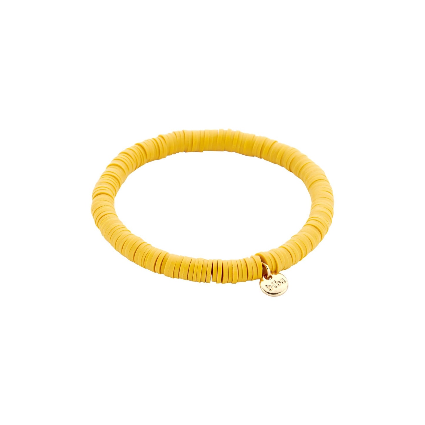 Biba: armbandje clay - warm geel