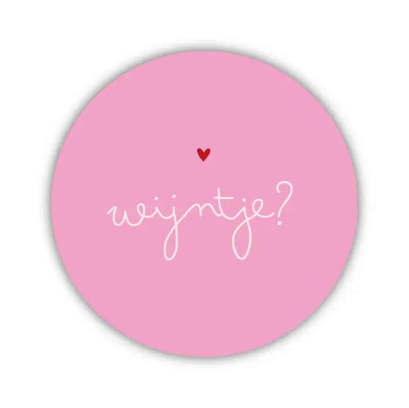 Winkeltje van Anne: Onderzetter | Wijntje? | Pink