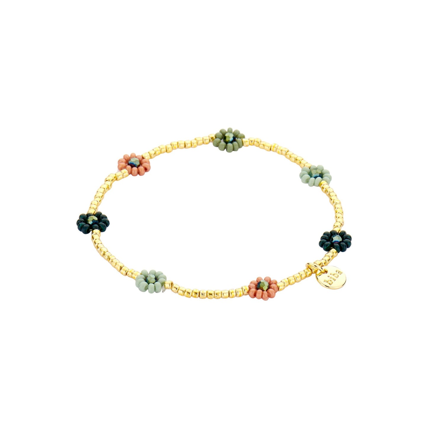 Biba: armbandjes op elastiek bloemetjes