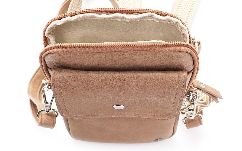 I'm dutch: telefoontasje / schoudertasje Spa - khaki