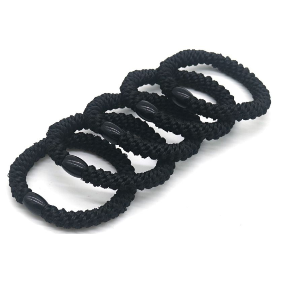 MH: haarelastiek/armbandje zwart (per stuk)