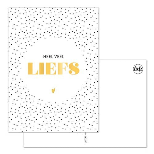 Liefz: Kaart | Veel liefs | Goudfolie
