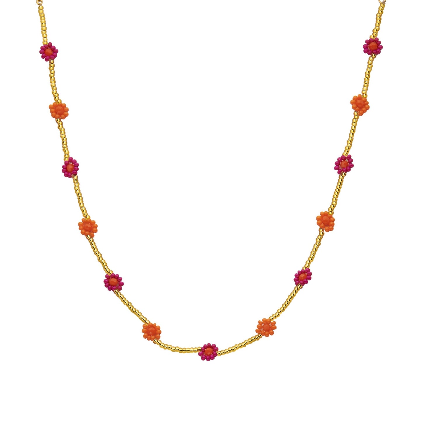 Biba: ketting pareltjes en bloemetje