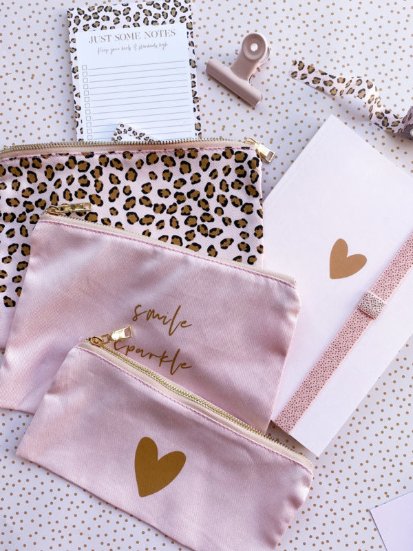 Stationery & gift etui Pink leopard