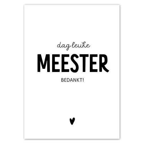 Liefz: kaart a6 - dag leuke meester bedankt!
