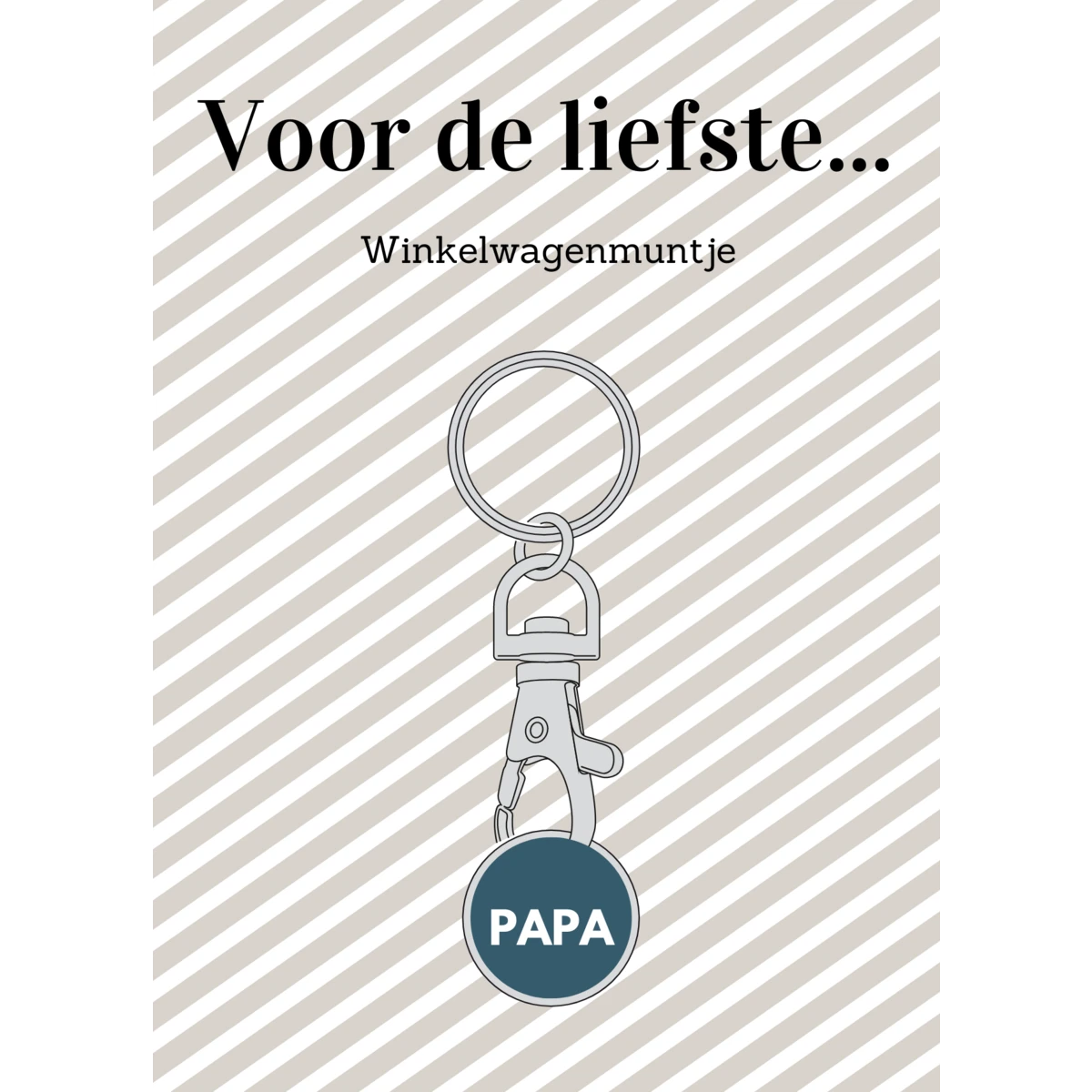 The Big gifts: Winkelwagenmunt/sleutelhanger - voor de liefste papa